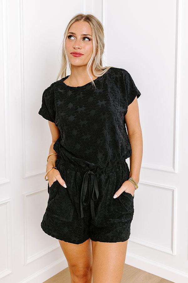 Casual Outing Terry Cloth Romper Product Image