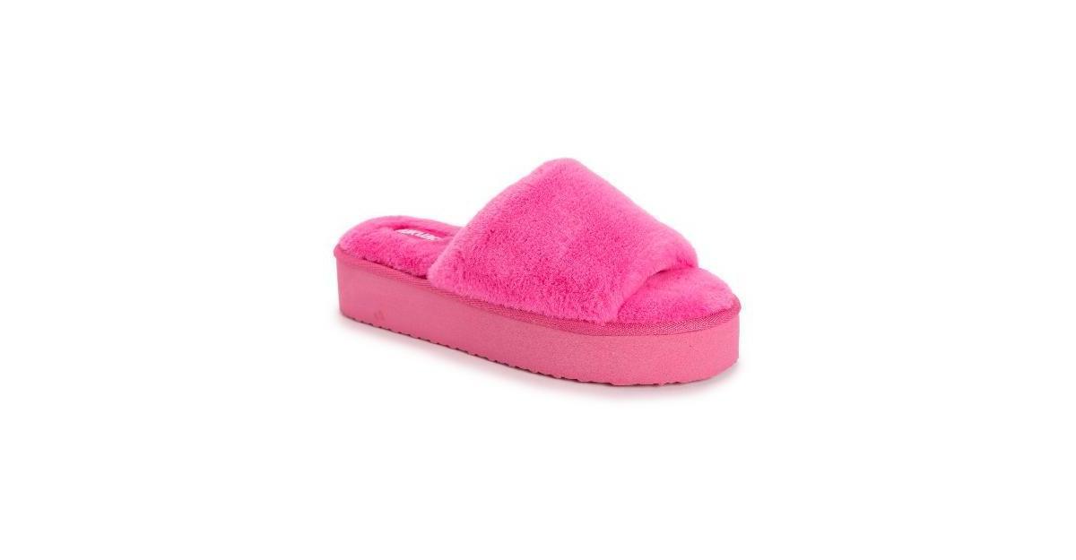 Womens MUK LUKS Platform Slide Slippers Product Image