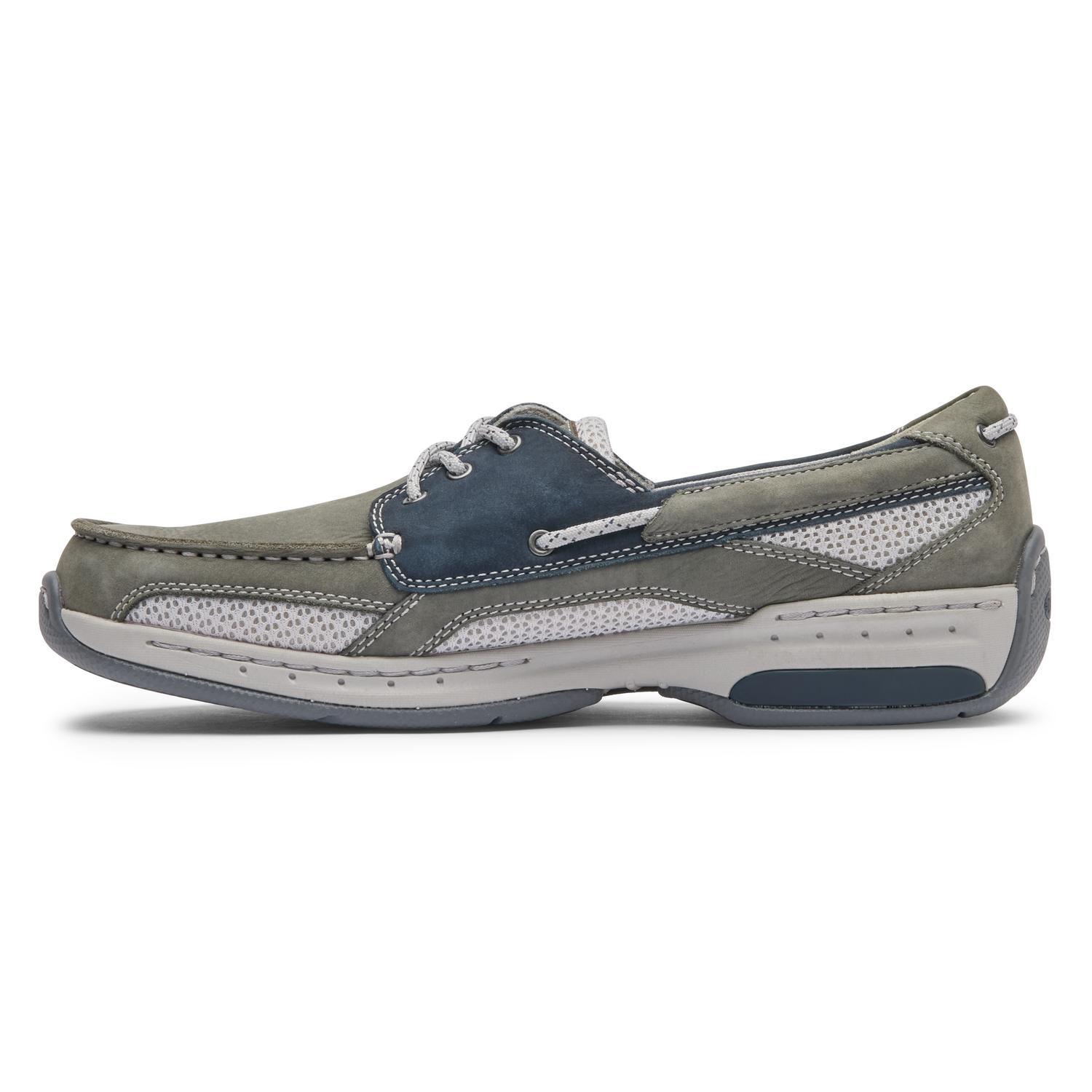 Dunham Captain (Navy Nubuck) Men's Slip on Shoes Product Image