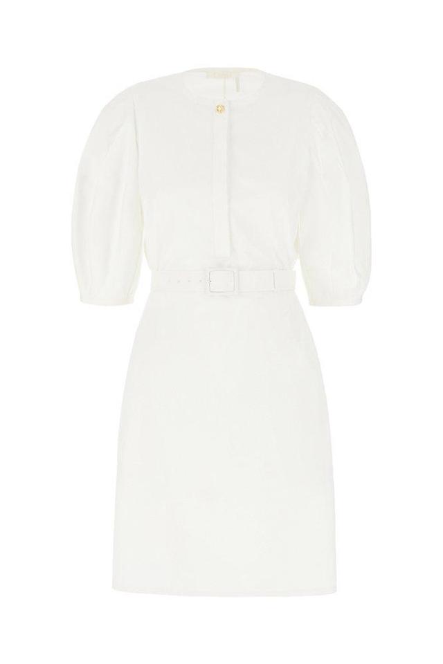 Belted Mid In White Product Image