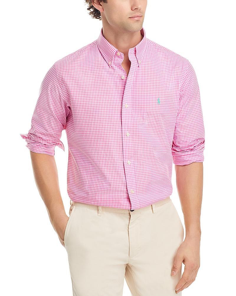 Polo Ralph Lauren Classic Fit Gingham Stretch Poplin Long Sleeve Woven Shirt Product Image