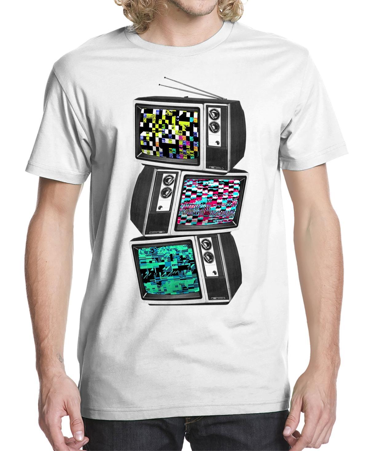 Mens Glitched Tv Graphic T-shirt Product Image