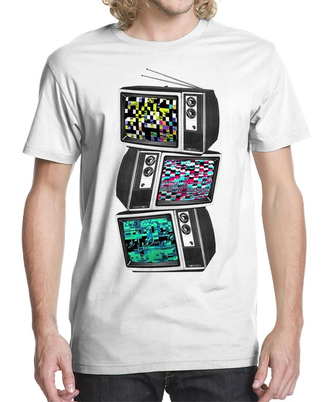 Mens Glitched Tv Graphic T-shirt Product Image