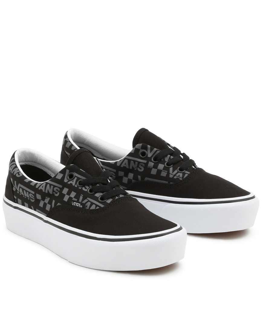 Vans Era Platform Reflective Logo sneakers in black Product Image