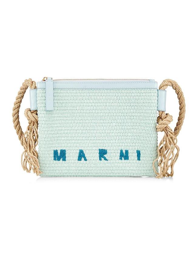 Womens Marcel Raffia-Effect Zip Pochette Product Image