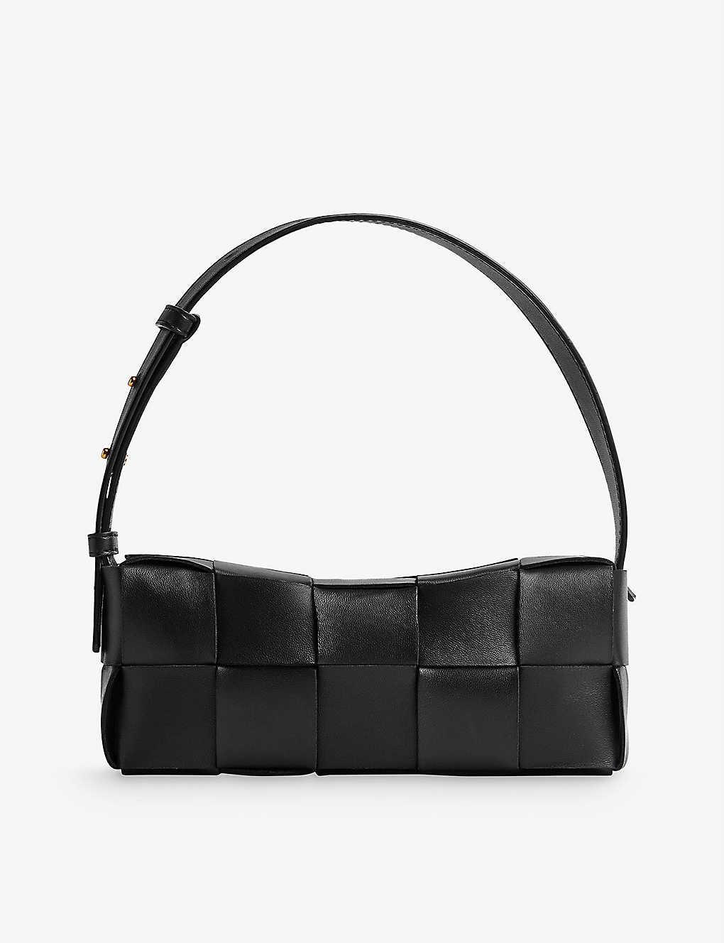 Cassette Intrecciato Leather Shoulder Bag In Black Product Image