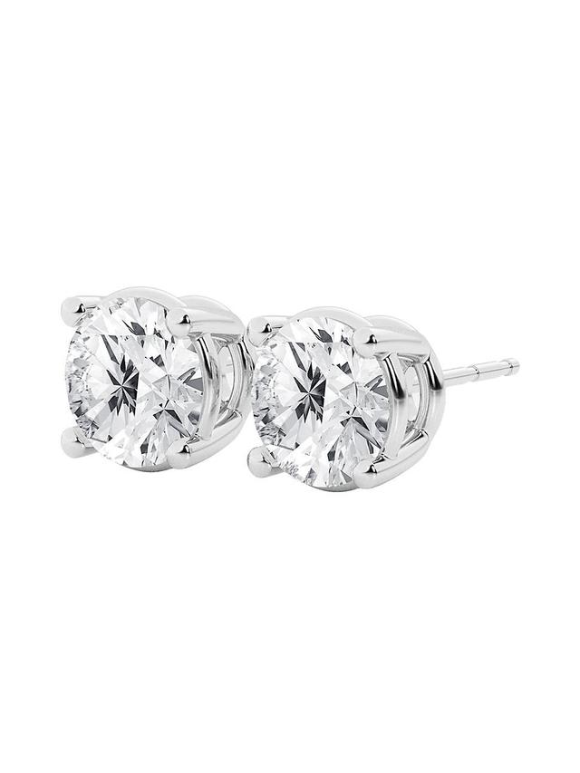 Womens 14K Gold & Diamond 4-Prong Stud Earrings/0.50-8.00 TCW Product Image