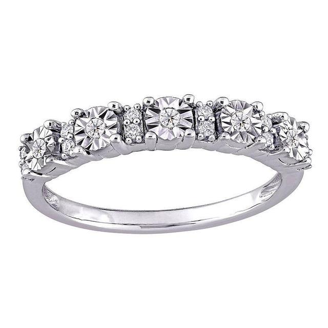 Stella Grace 10k White Gold 1/10 Carat T.W. Diamond Ring, Womens Product Image