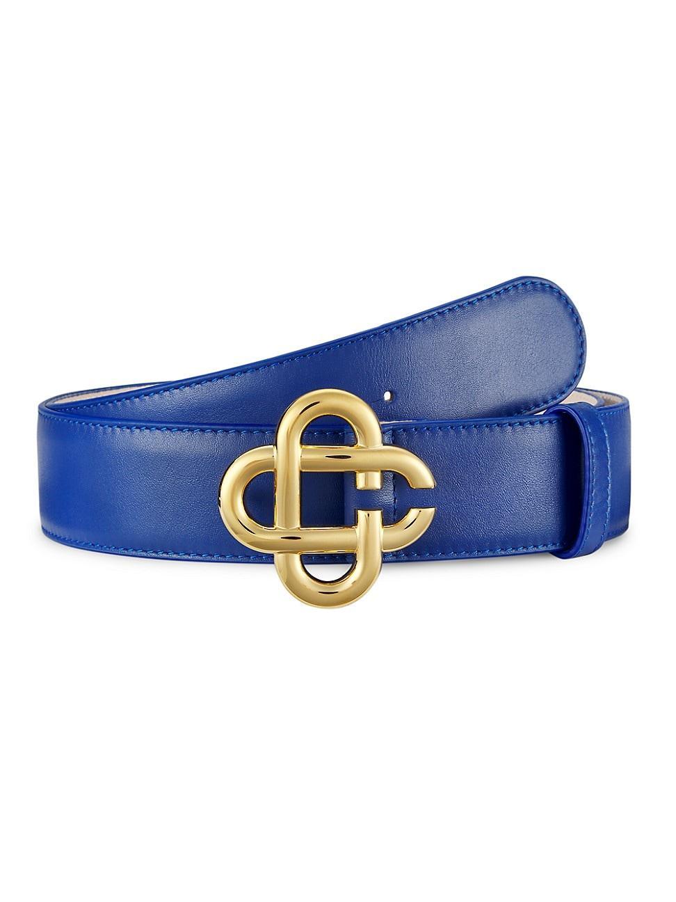 Mens Masao San Logo Buckle Leather Belt Product Image