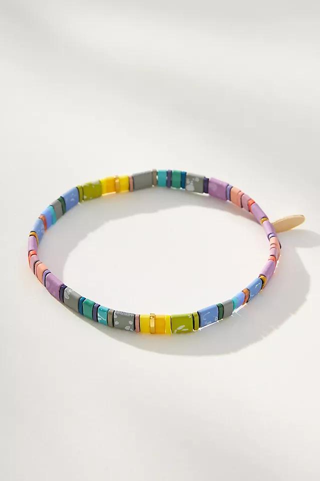 Colorful Beaded Chicklet Bracelet Product Image