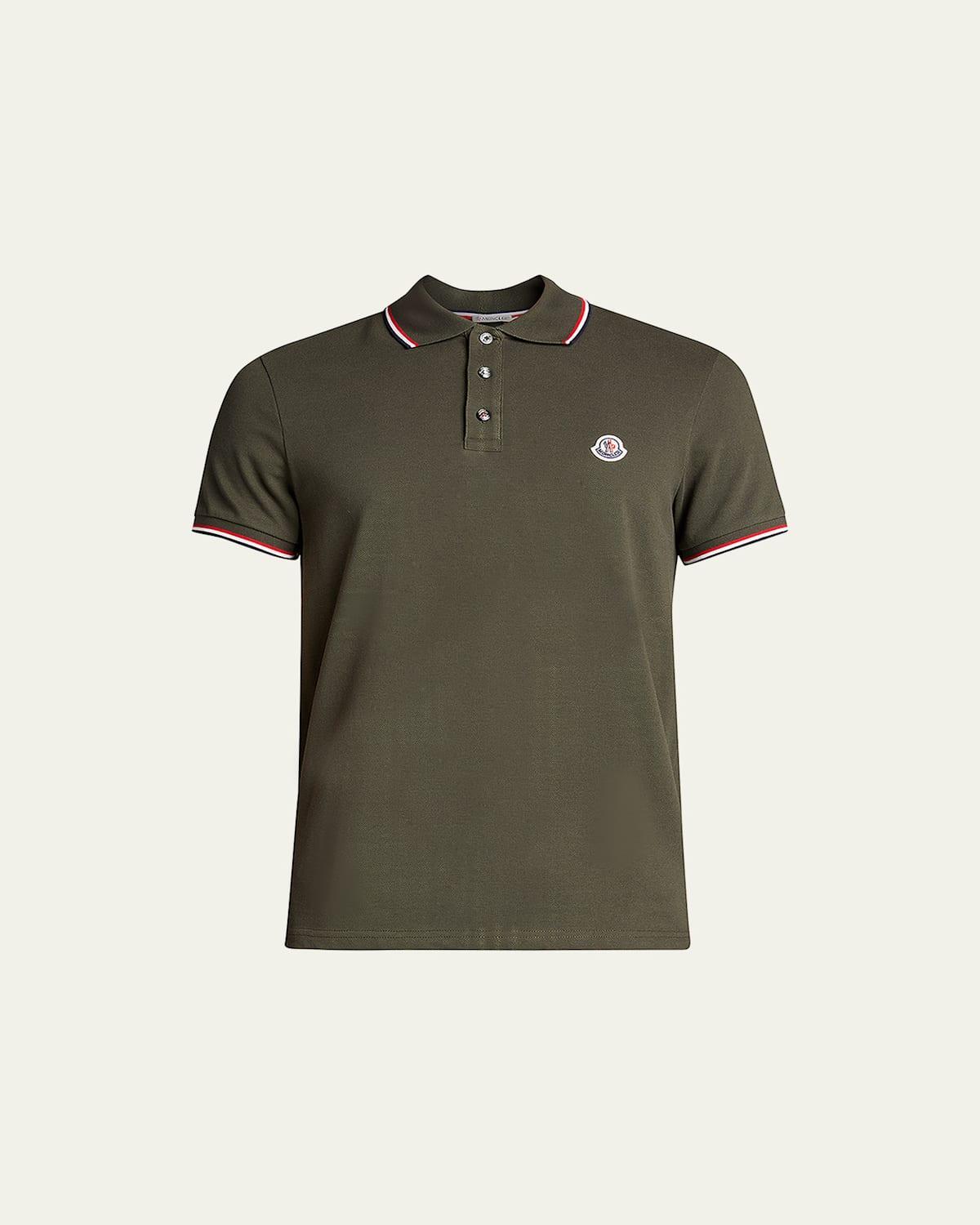 Mens Tipped Cotton Pique Polo Shirt Product Image