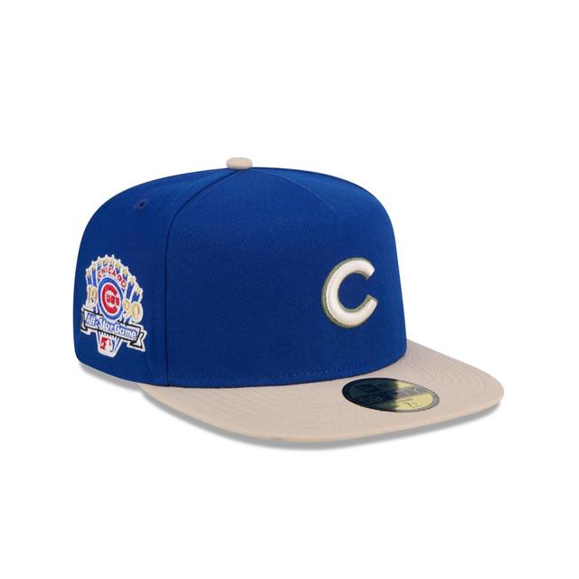 Chicago Cubs Canvas 59FIFTY A-Frame Fitted Hat Male Product Image