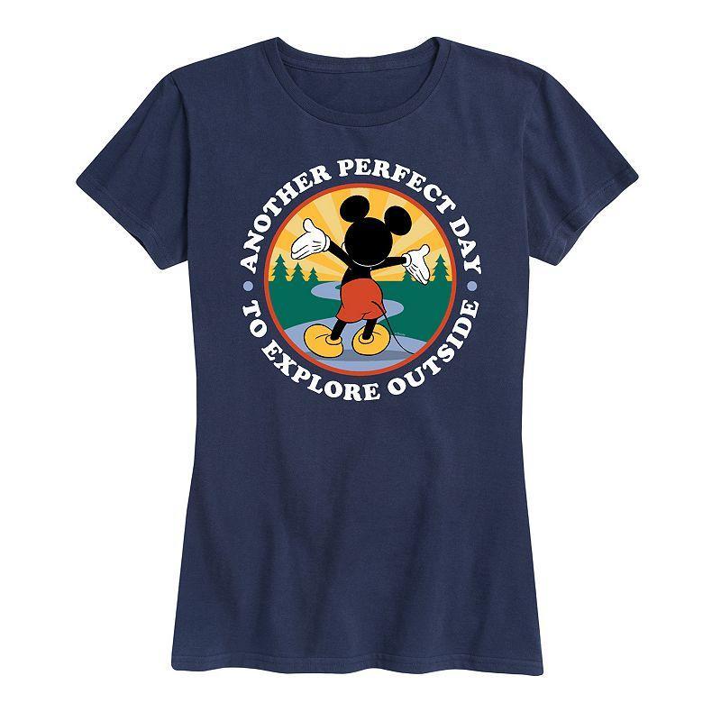 Disneys Mickey Mouse Womens Explore Outside Graphic Tee Product Image