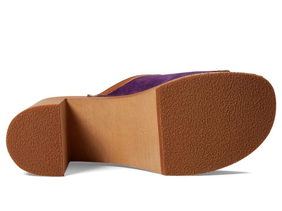 Swedish Hasbeens Sophisticated Slip-In (Viola Suede/Nature) Women's Shoes Product Image