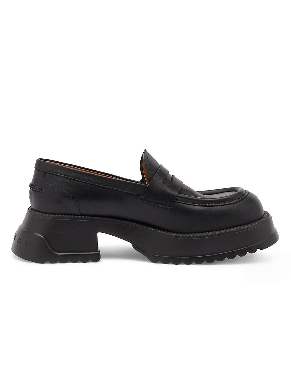 Womens Chunky Leather Loafers Product Image
