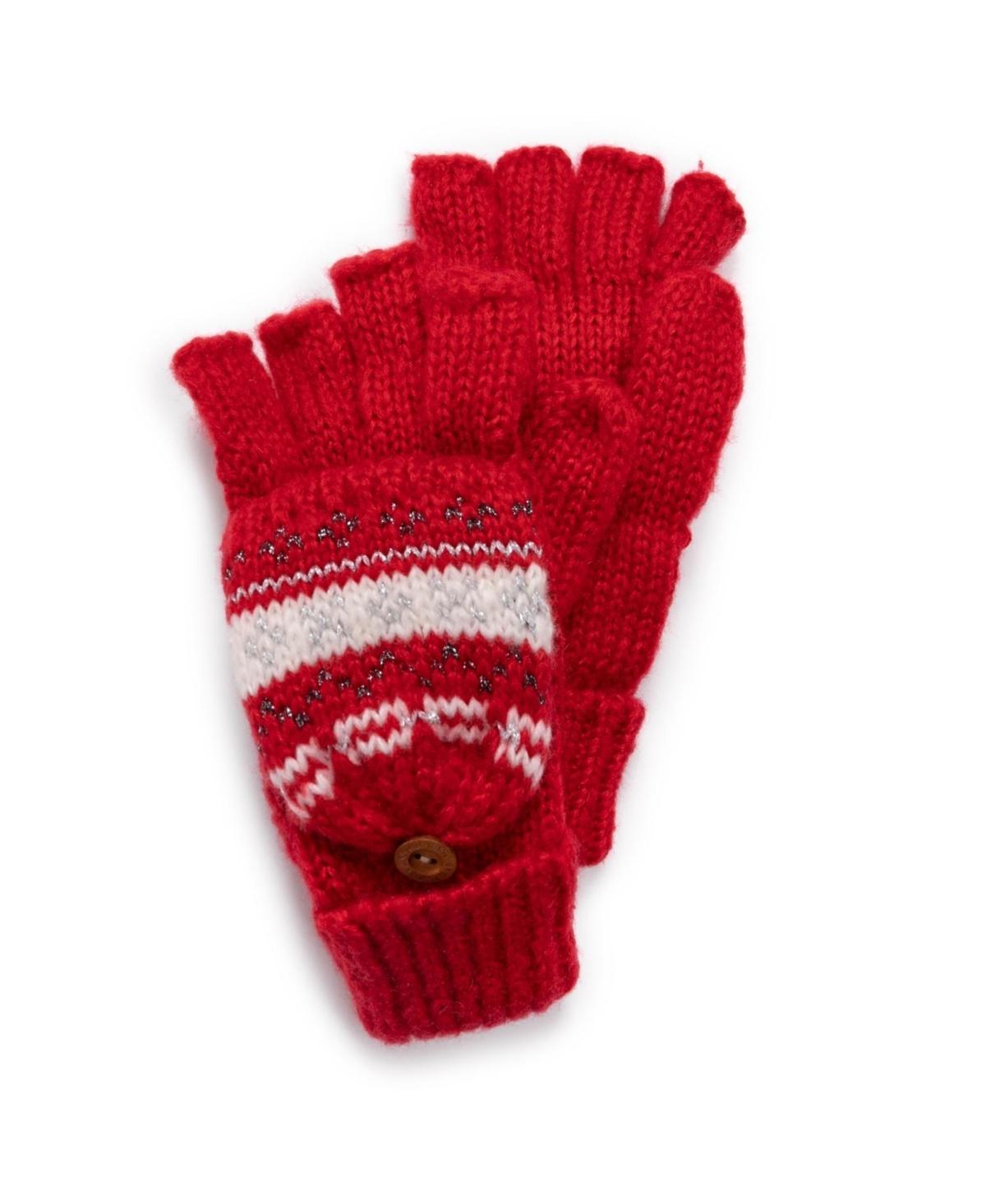 Muk Luks Womens Flip Mitten Accessories Poppy Product Image