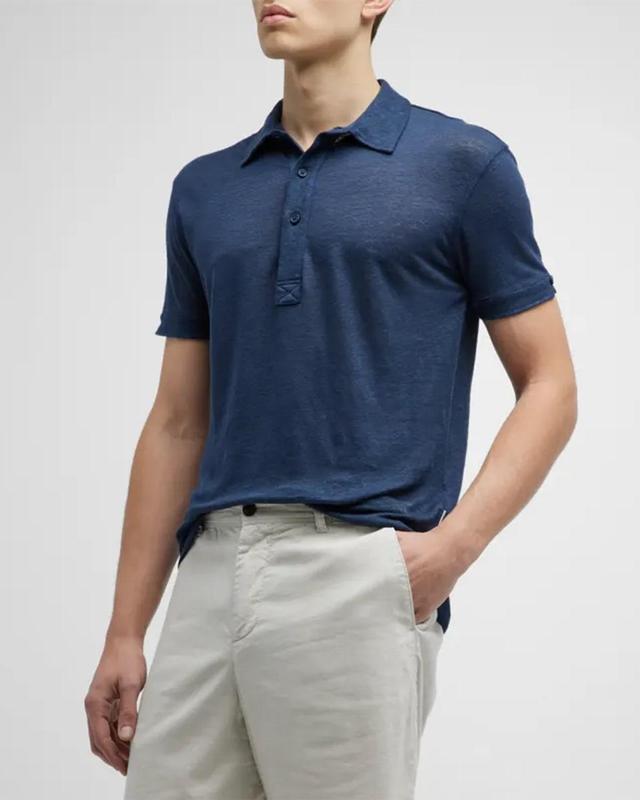 Mens Sebastian Linen Polo Shirt Product Image