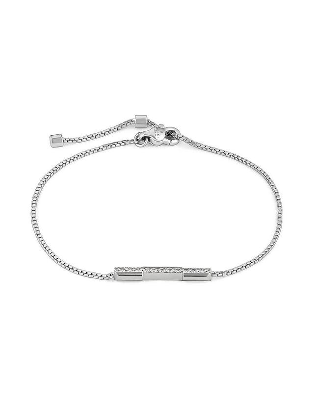 Womens Link To Love 18K White Gold & Diamond Bracelet Product Image