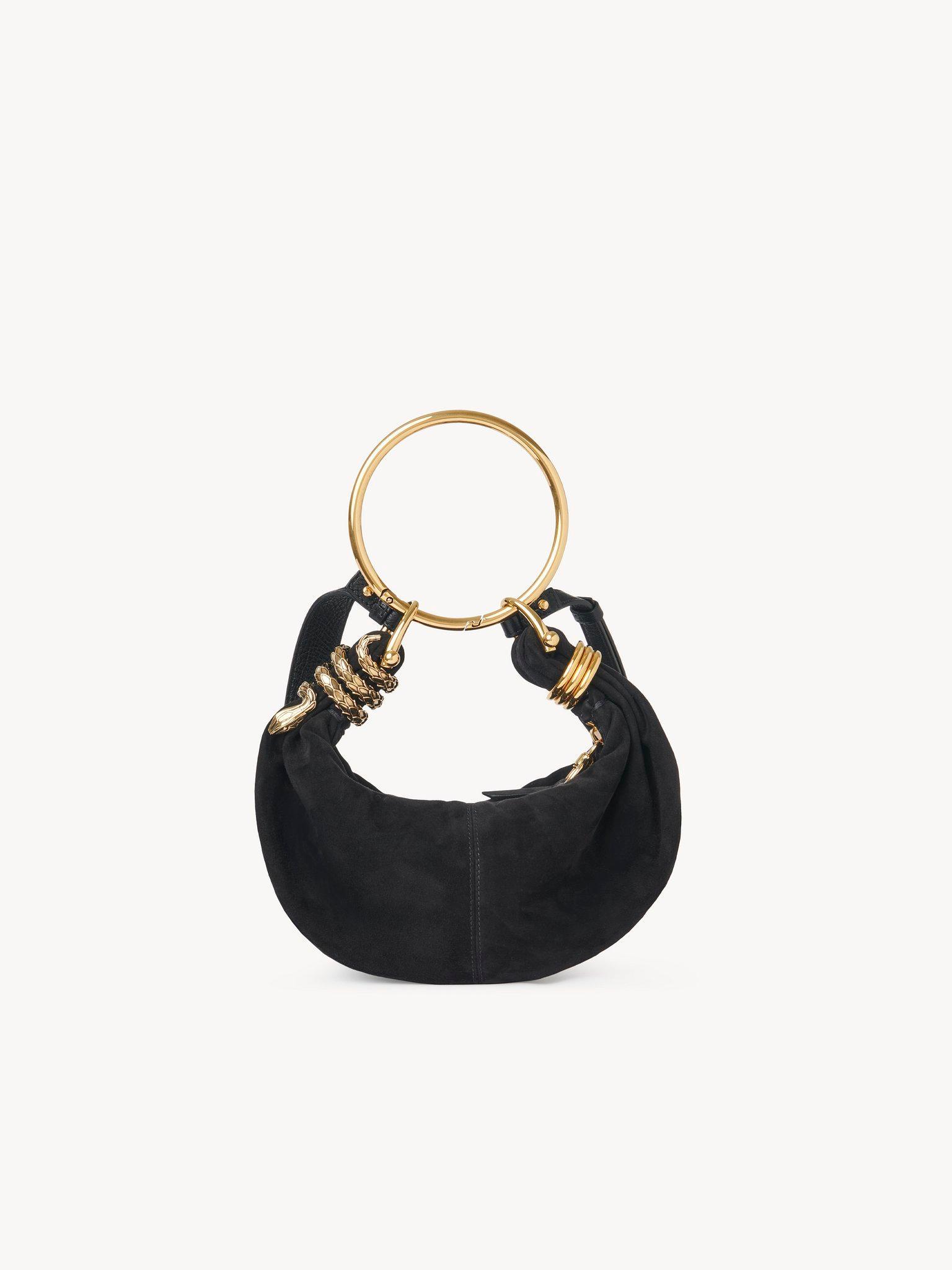 Small Bracelet hobo bag in suede leather Product Image