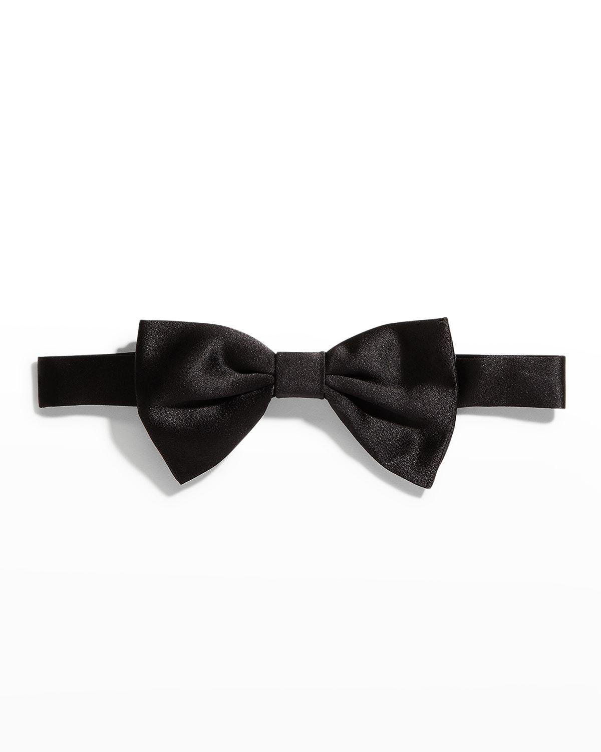 Mens Solid Silk Bow Tie Product Image