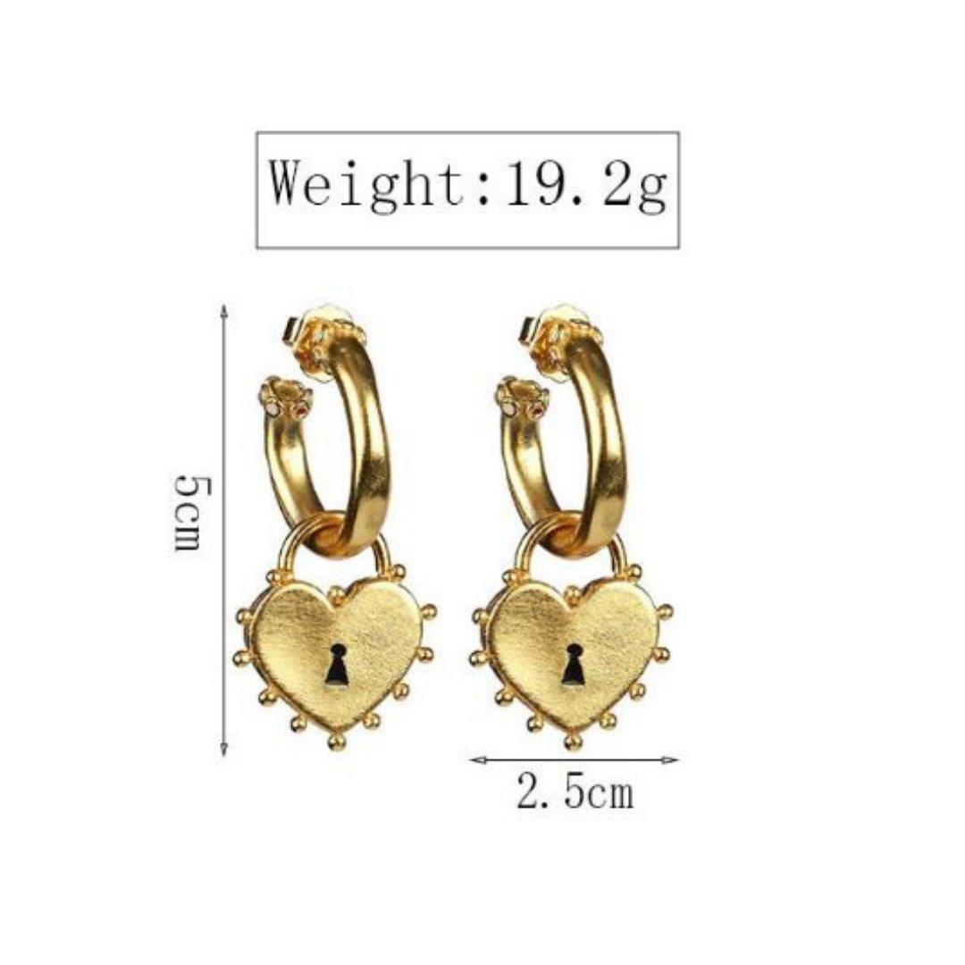 Locked Heart Earrings Product Image