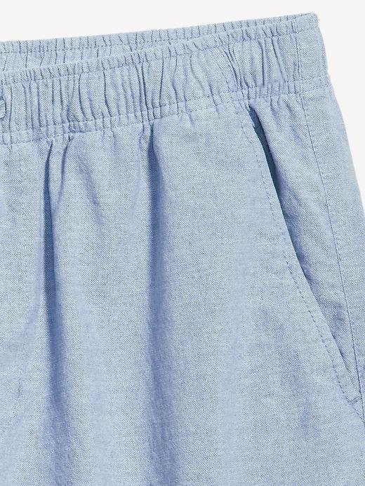 Linen-Blend Jogger Shorts -- 7-inch inseam Product Image