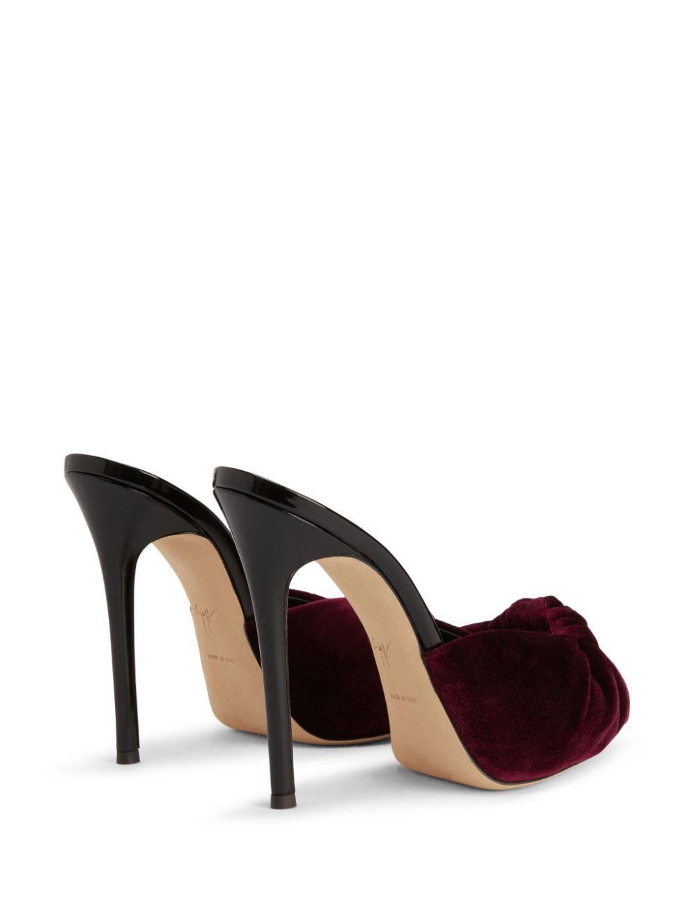 Bridget 120mm velvet pumps Product Image