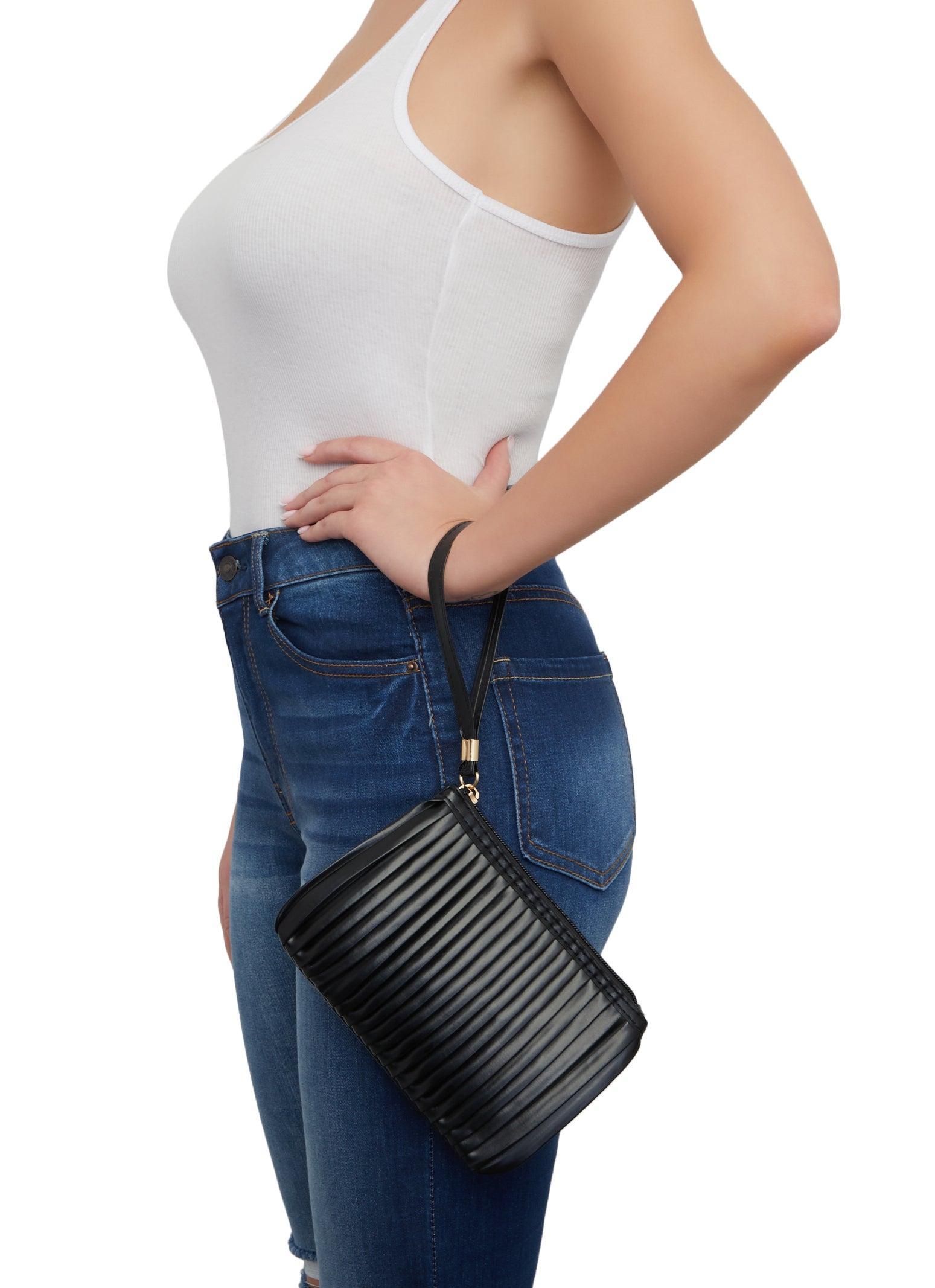 Pleated Clutch Wristlet Female Product Image