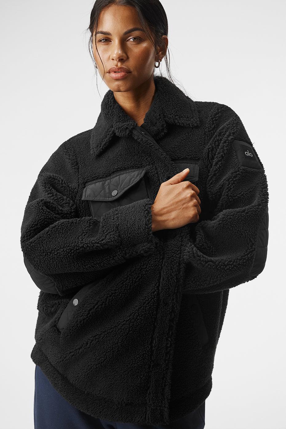 Sherpa Edge Shacket - Black Female Product Image