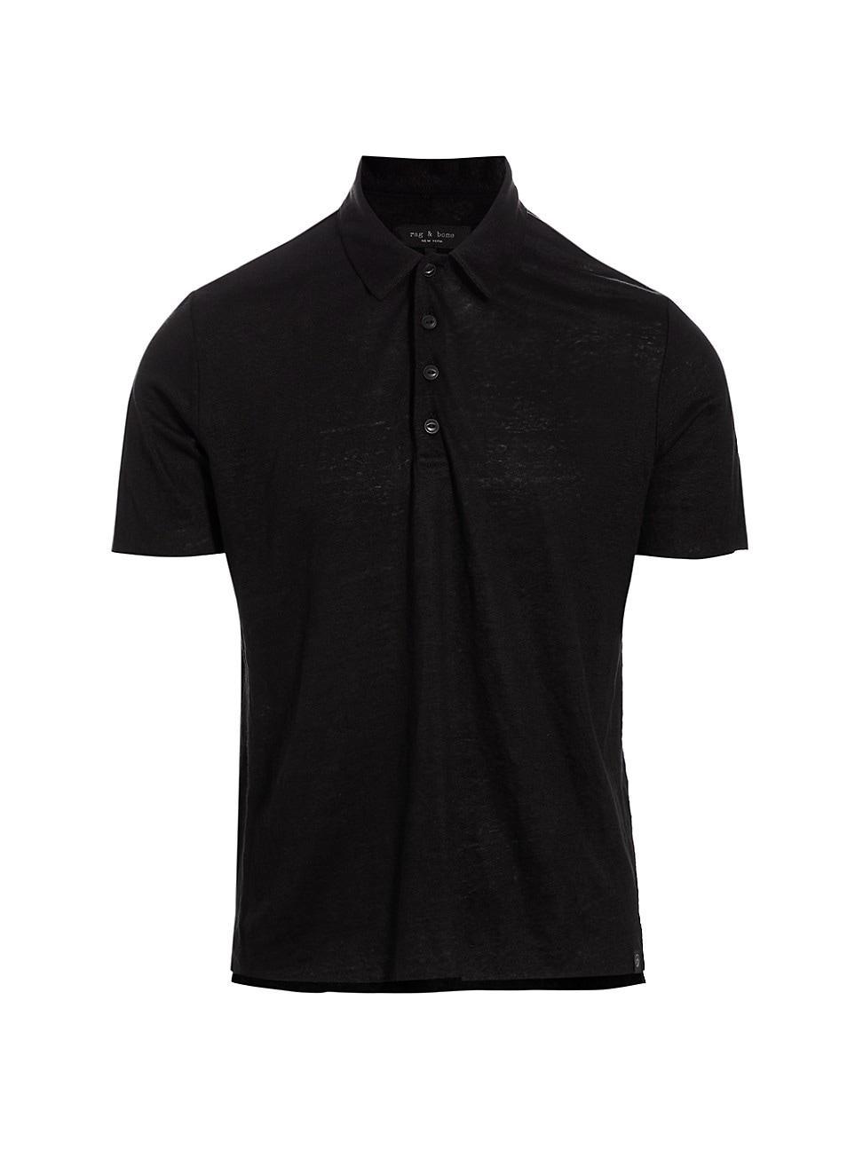 Mens Linen Polo Shirt Product Image