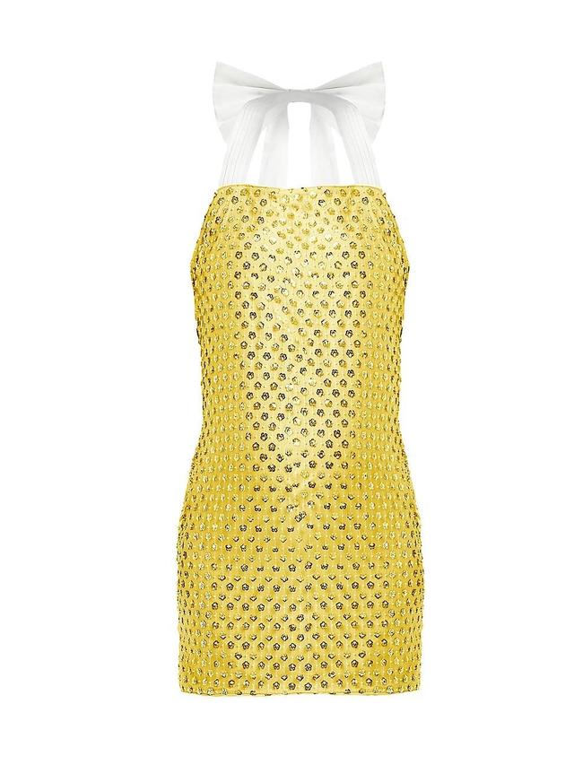 Womens Millie Sequined Halter Minidress Product Image