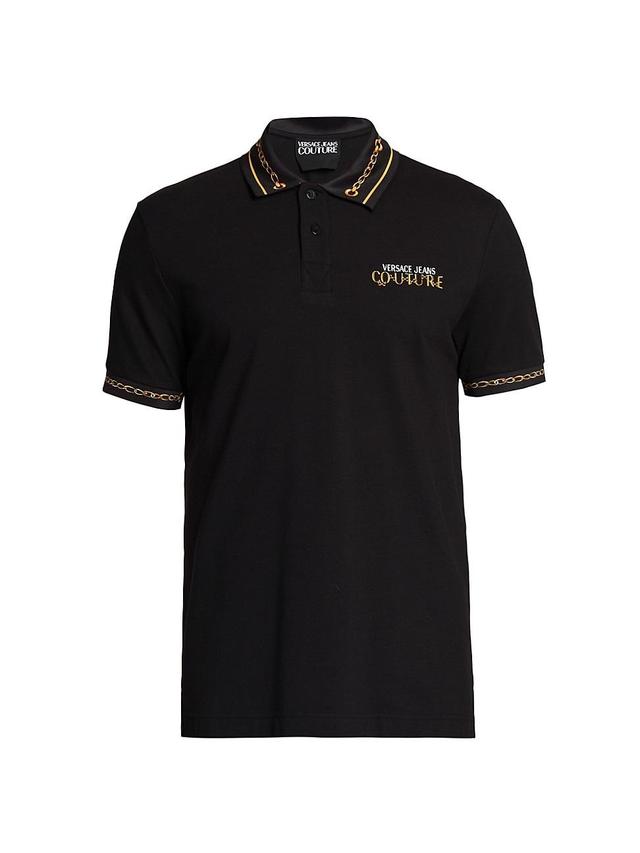 Mens Chain-Link Polo Shirt Product Image