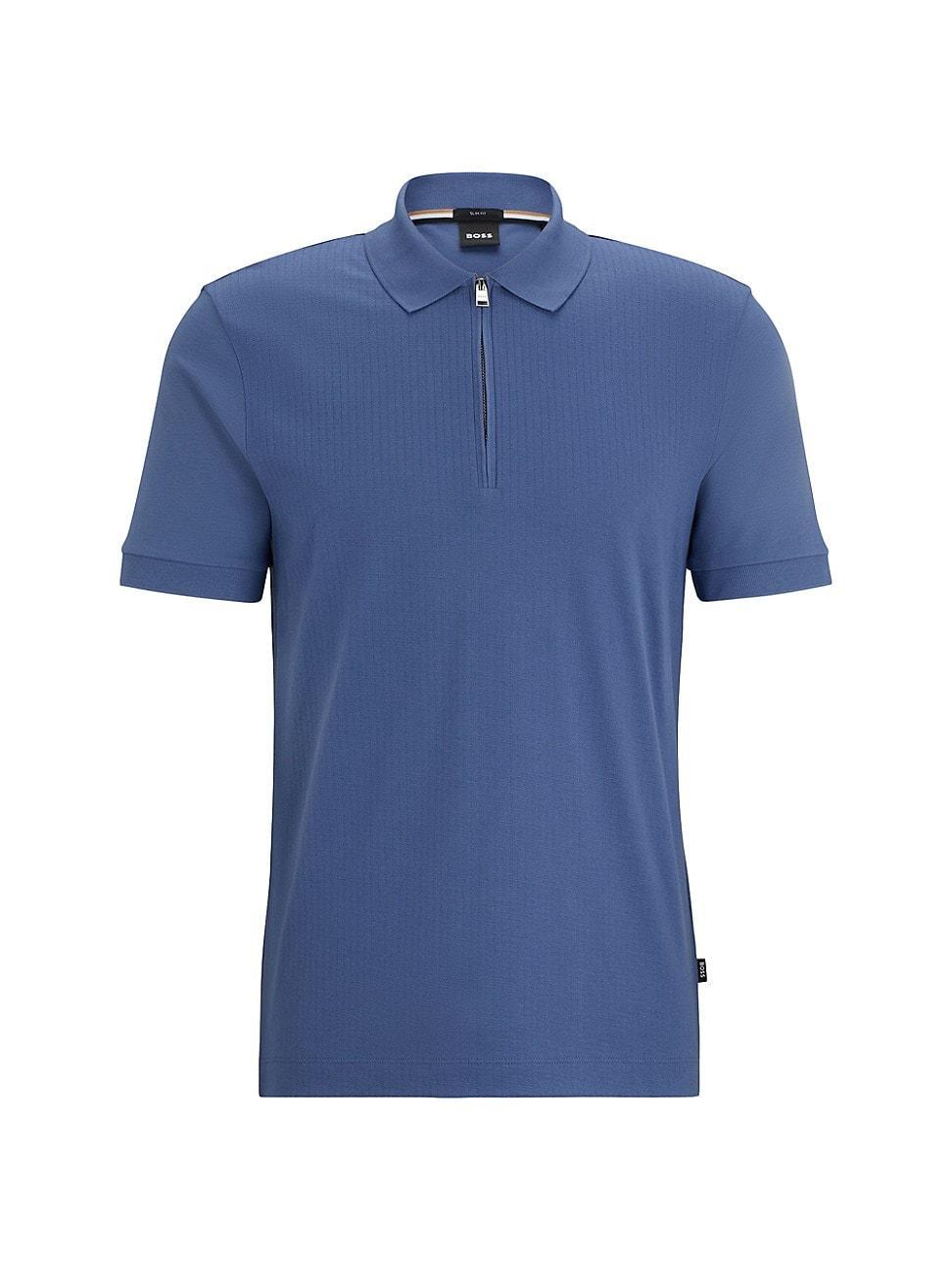 Mens Structured-Cotton Slim-Fit Polo Shirt product image