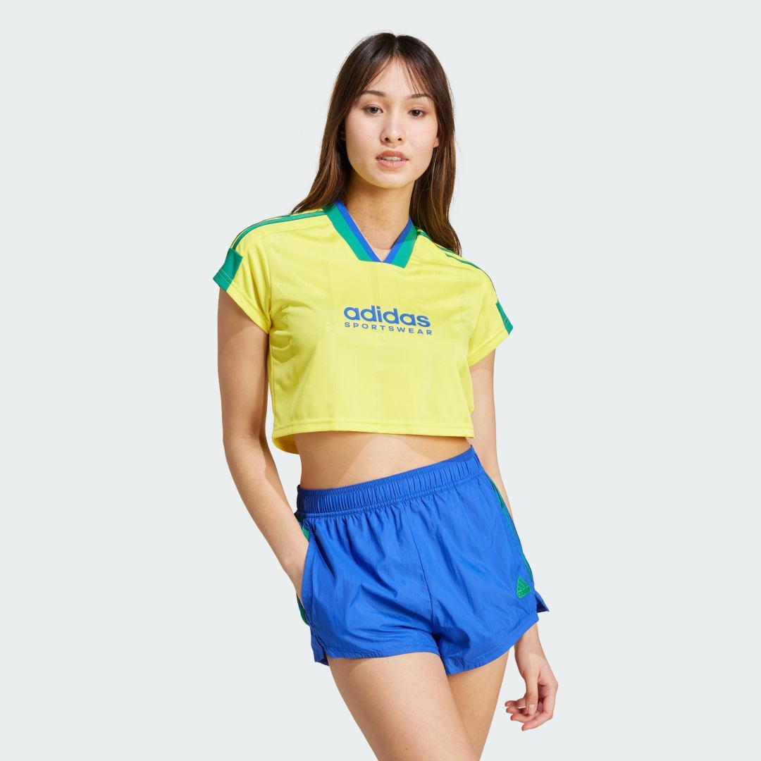 Adidas Women's Tiro Cut 3-Stripes Cropped Jersey - Product Image