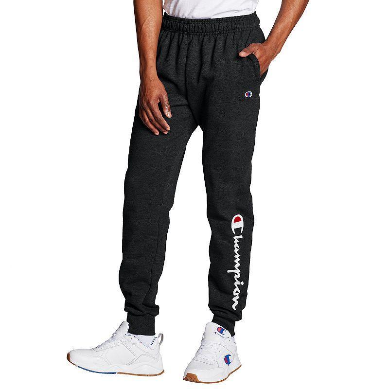 Black Drawstring Pocket Powerblend Fleece Joggers - Men Product Image