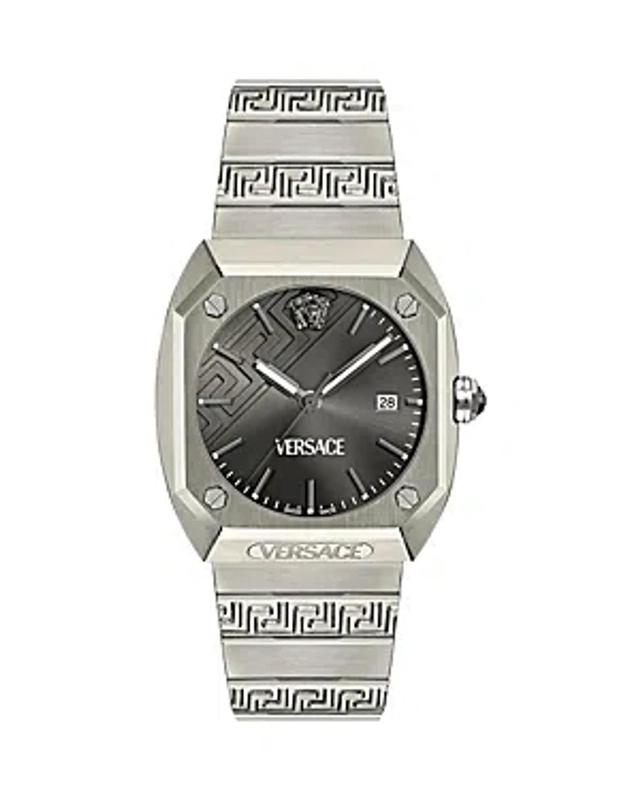 VERSACE Men's Antares Titanium Bracelet Watch/44x41.5mm In Grey Product Image