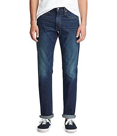 Polo Ralph Lauren Miller Hampton Relaxed Straight-Fit Dark Wash Stretch Jeans Product Image