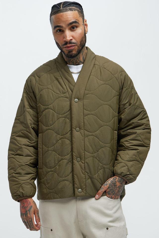 Good Luck Quilted Jacket - Olive Product Image