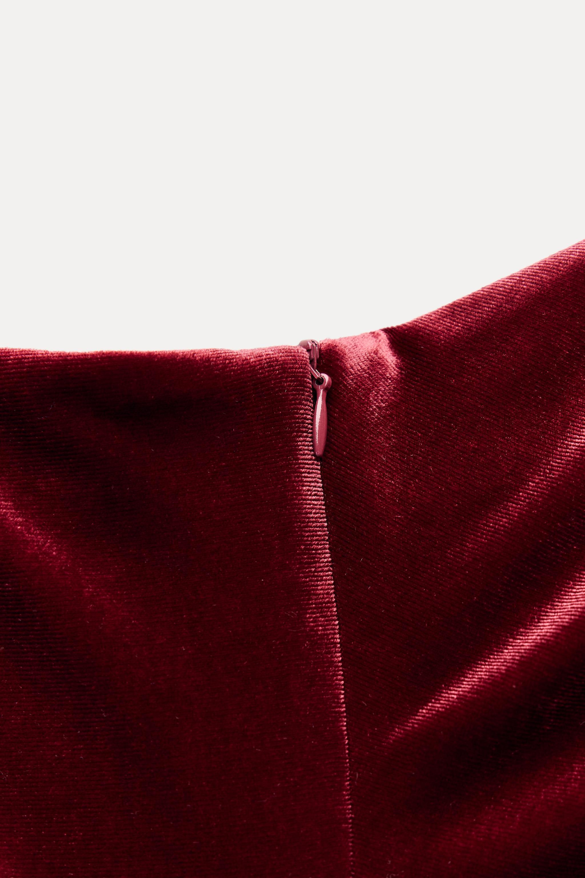 VELVET MIDI DRESS Product Image