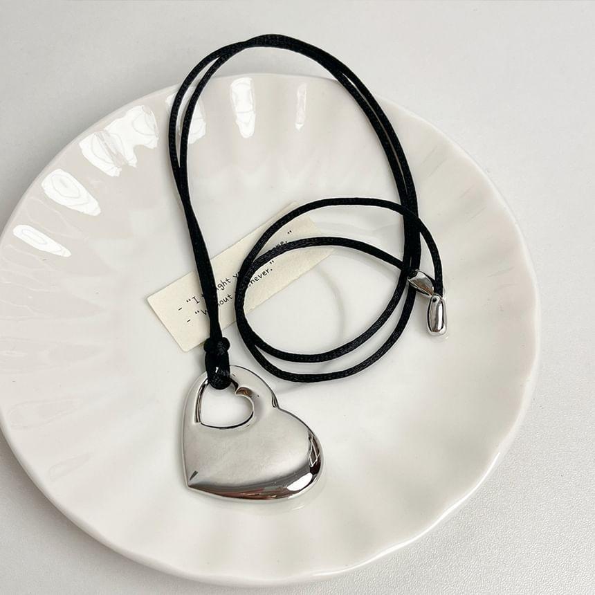 Heart Pendant String Necklace Product Image