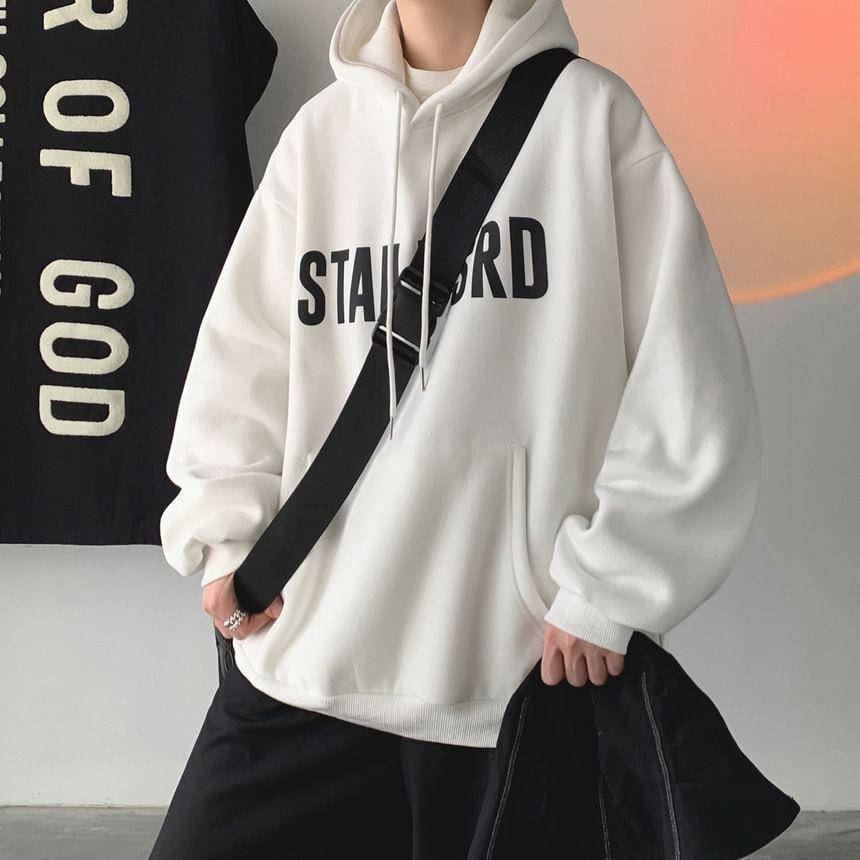 Lettering Print Hoodie Product Image