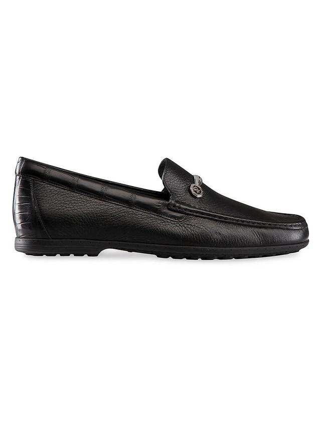 Mens Deerskin and Crocodile Leather Loafers Product Image