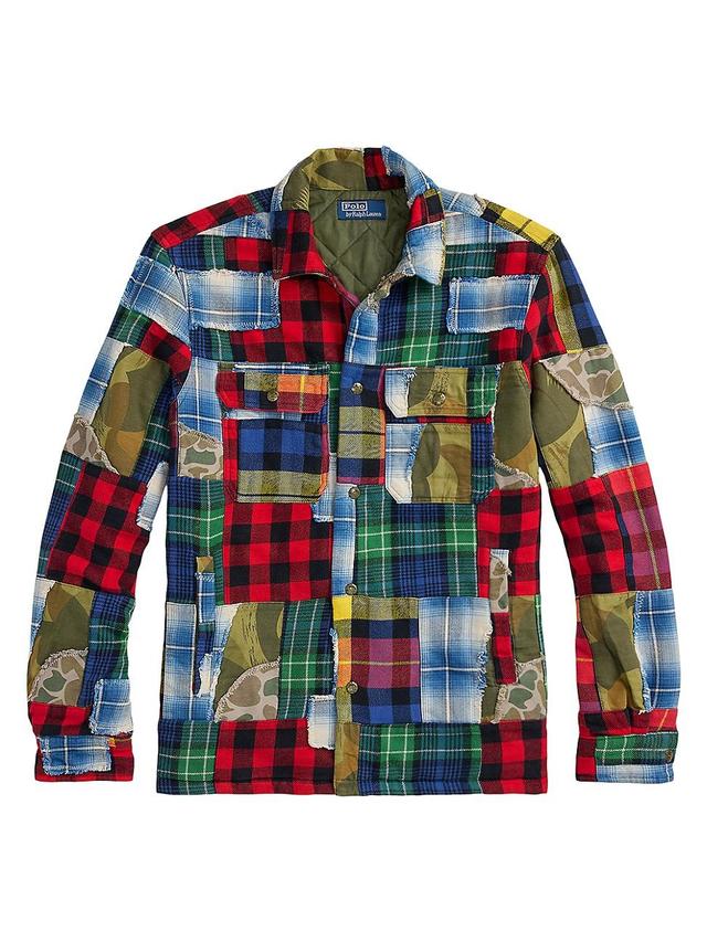 Mens Flannel Patchwork Overshirt Product Image