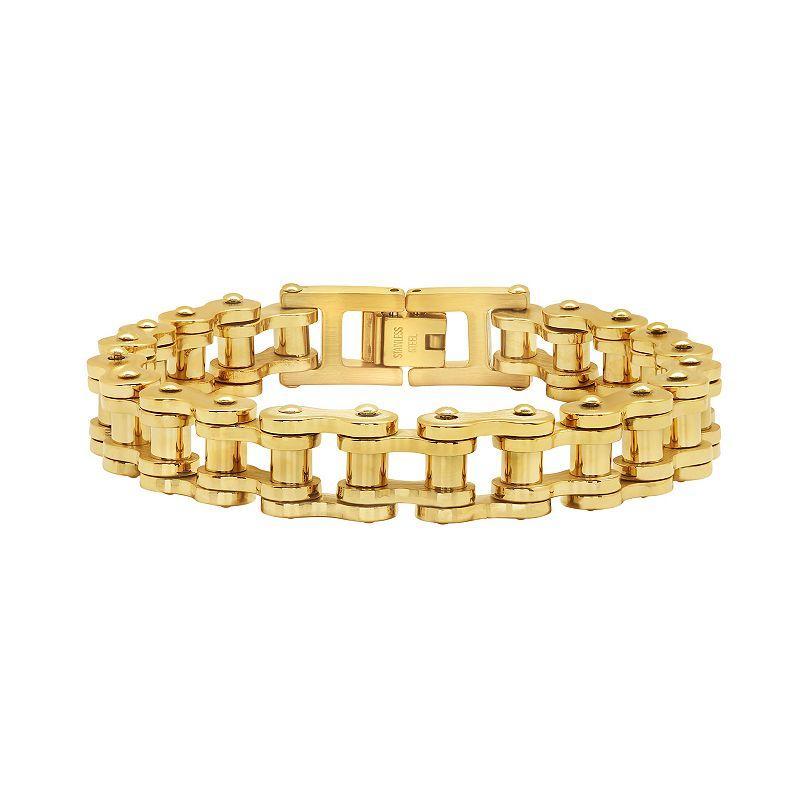 MC Collective Bolt Watch Band Chain Bracelet, Womens Gold Tone Product Image