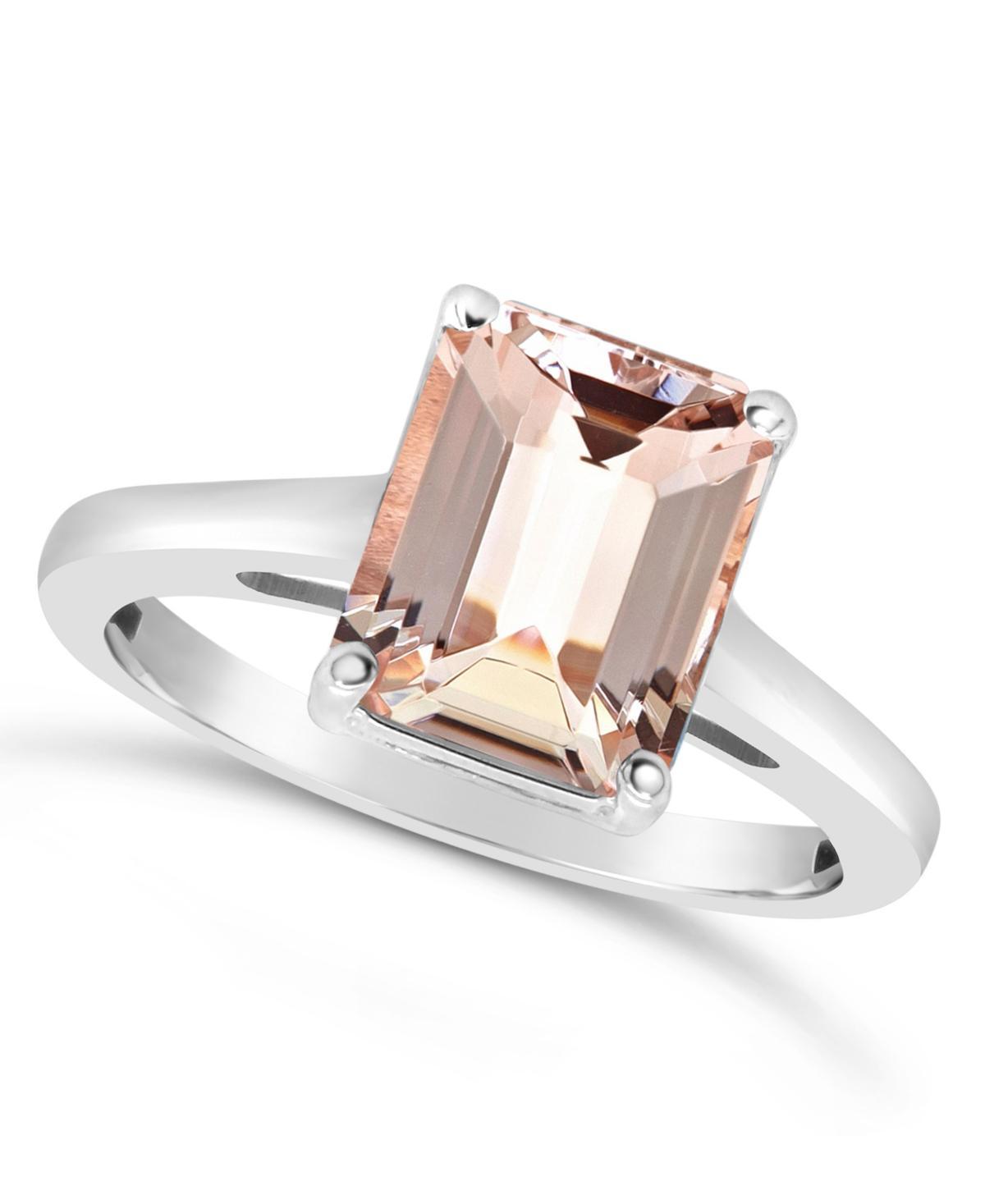 Macys Morganite (3 ct. t.w.) Ring in 14K White Gold Product Image