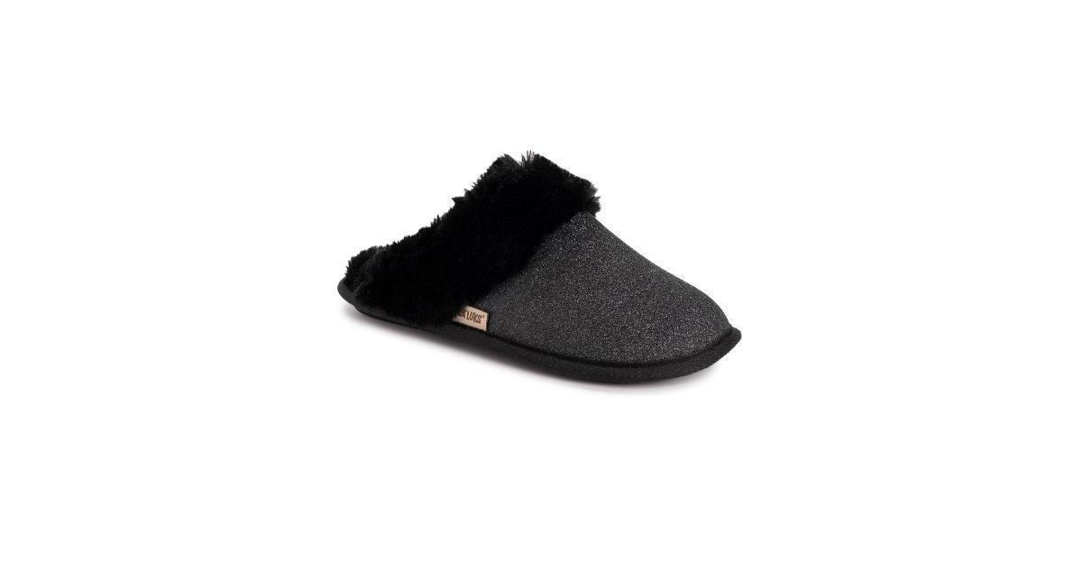 MUK LUKS Womens Angled Sparkle Scuff Slippers Product Image