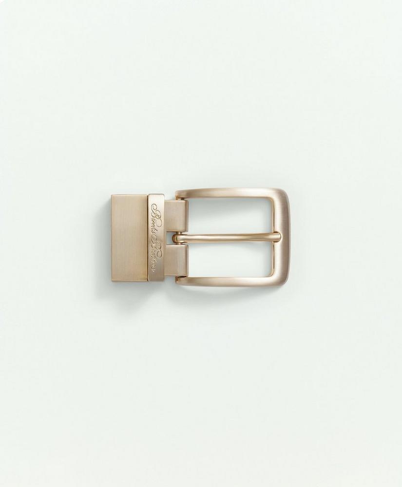 Cuttable Reversible Leather Belt With Changeable Gold-Tone & Silver-Tone Buckles Product Image