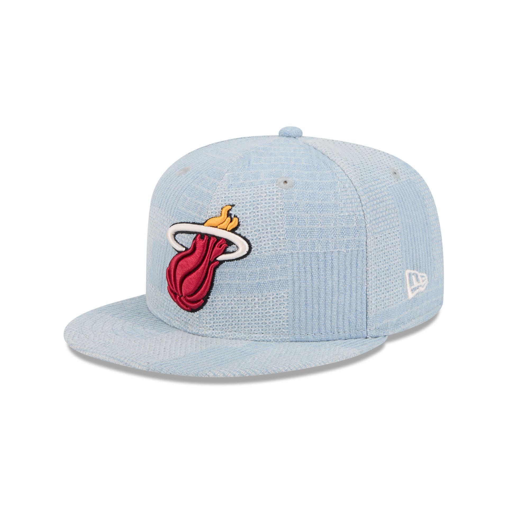 Miami Heat Denim Patchwork 9FIFTY Snapback Hat Male Product Image