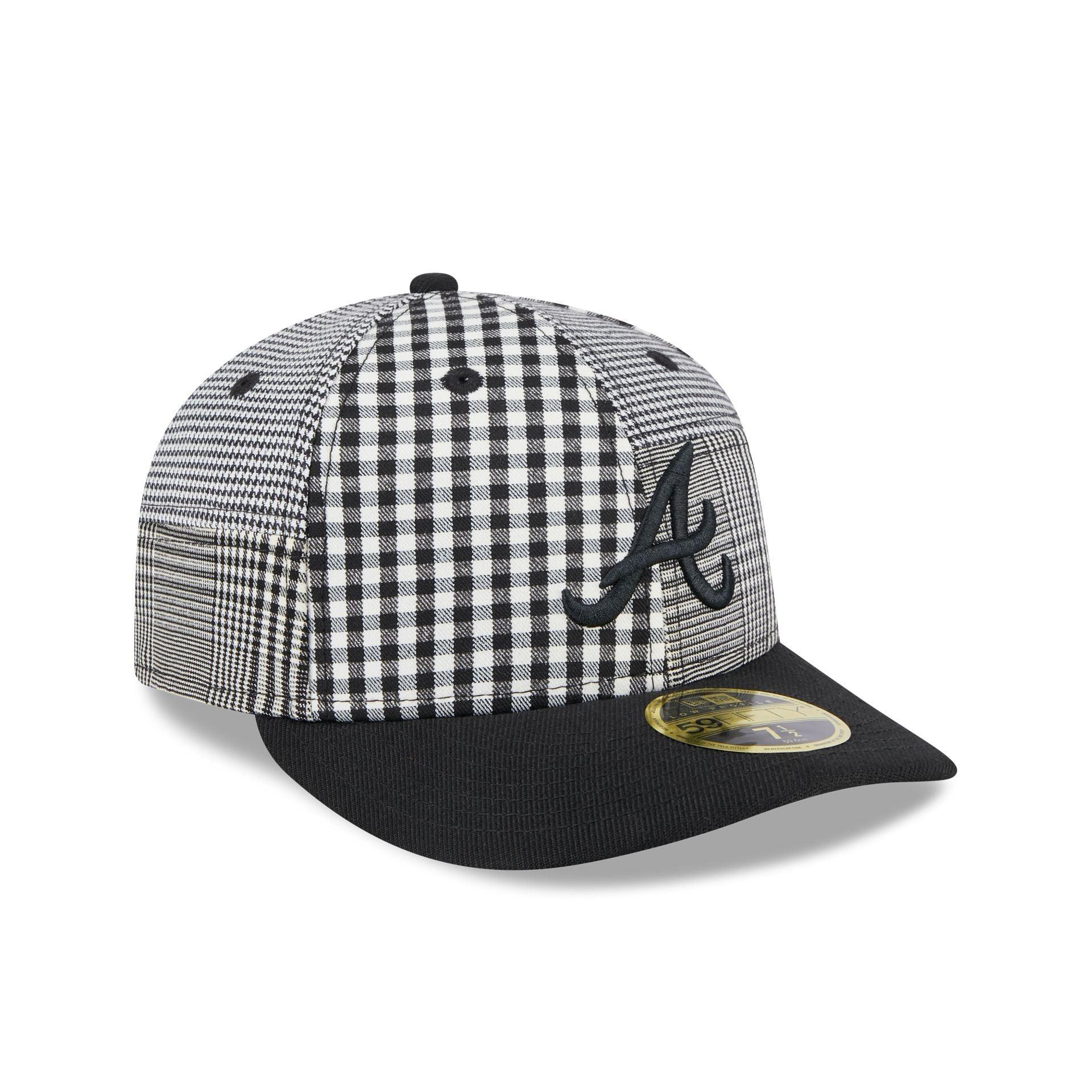 Atlanta Braves Patch Plaid Low Profile 59FIFTY Fitted Hat Male Product Image