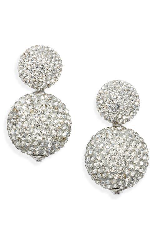 Womens Silvertone & Glass Crystal Drop Earrings Product Image